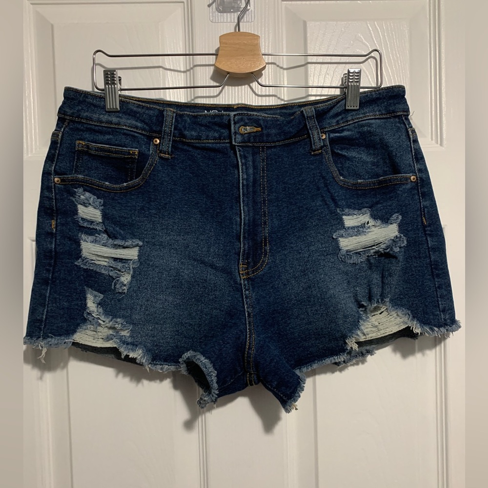 Distressed Jean shorts